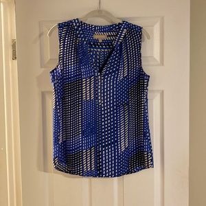 Banana Republic blue and white stripes patterned tank